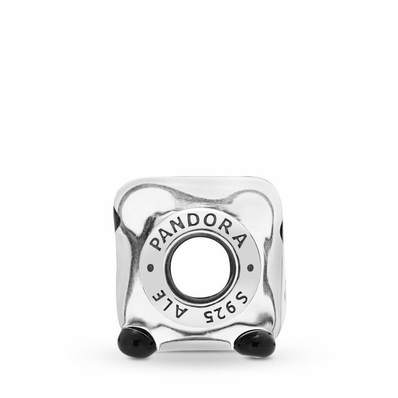 Pandora Heart Melter Charm Ireland - Sterling Silver/Glass/Black - 851327VQP